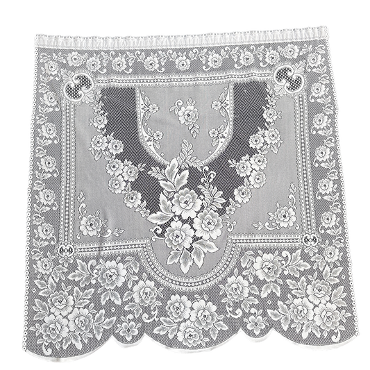 DR004 SINGLE FLORAL LACE CURTAIN PANEL