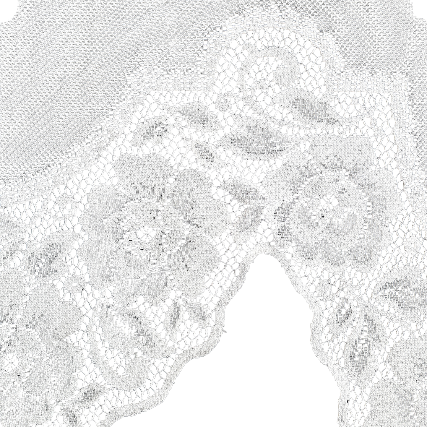 DR005 4 PANELS OF FLORAL LACE VALANCE CURTAINS