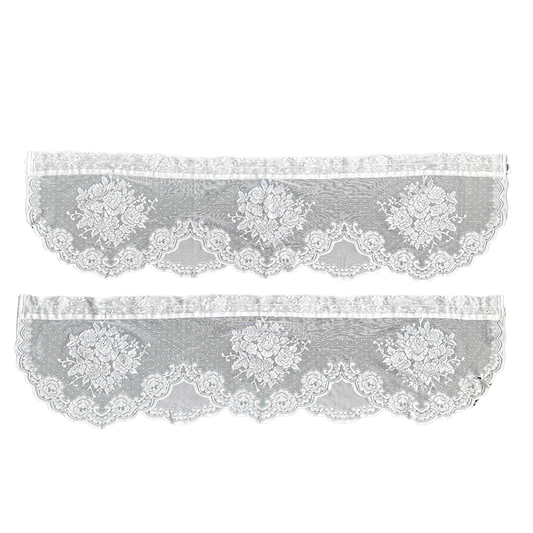 DR006 SET OF 2 FLORAL VALANCE CURTAIN PANELS