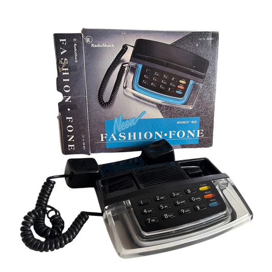EL011 FASHION FONE BLACK AND CLEAR PHONE