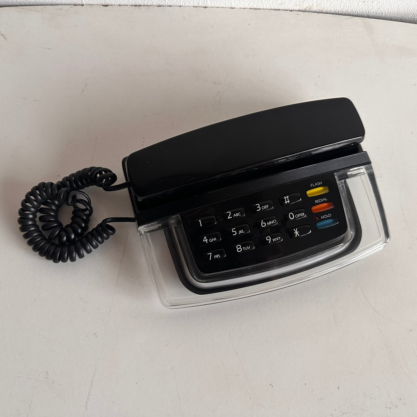 EL011 FASHION FONE BLACK AND CLEAR PHONE