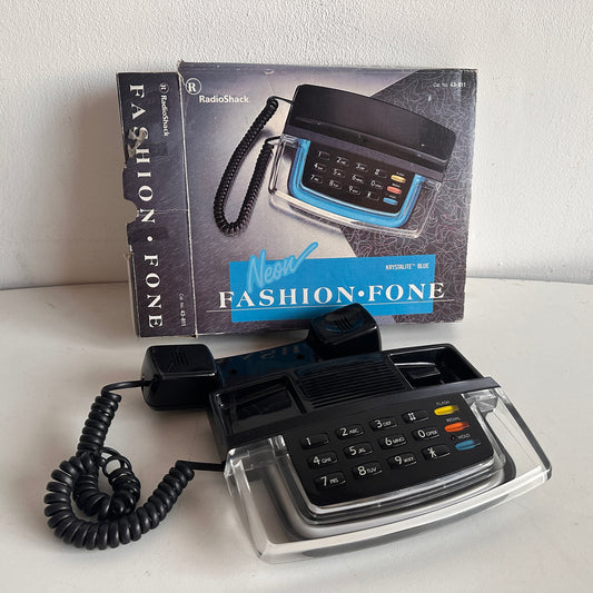 EL011 FASHION FONE BLACK AND CLEAR PHONE
