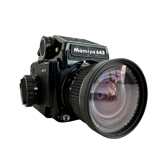 EL024 MAMIYA 645J MEDIUM FORMAT CAMERA WITH 2 LENSES