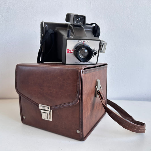 EL071 POLAROID MINUTE MAKER INSTANT FILM CAMERA WITH LEATHER CASE