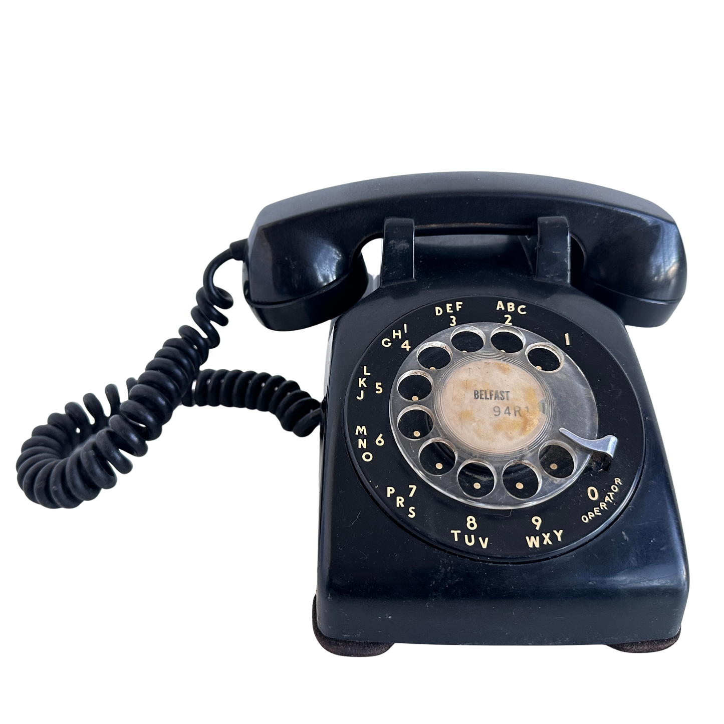EL091 BLACK ROTARY PHONE