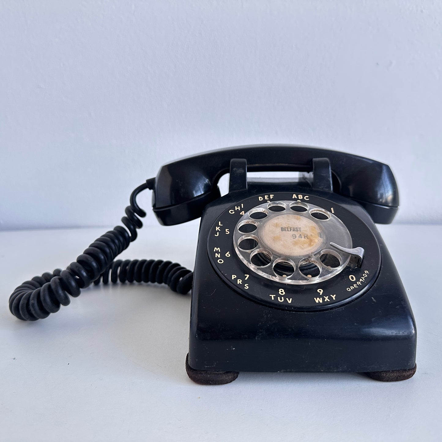 EL091 BLACK ROTARY PHONE