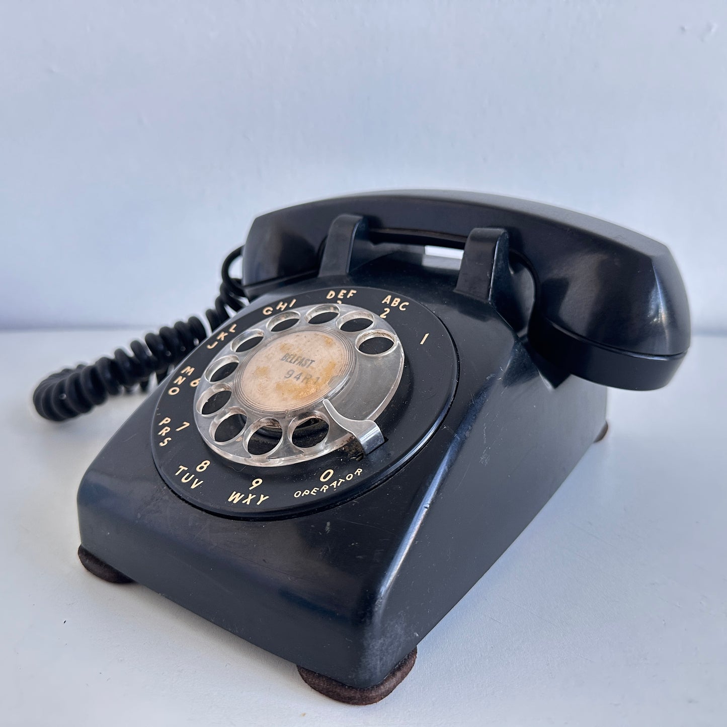 EL091 BLACK ROTARY PHONE