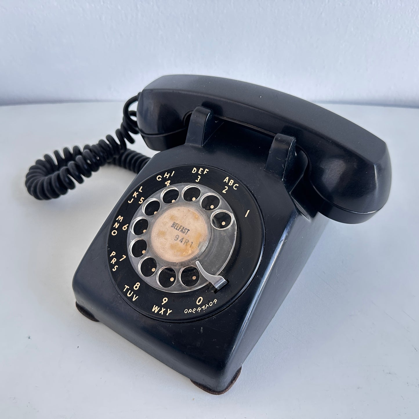 EL091 BLACK ROTARY PHONE