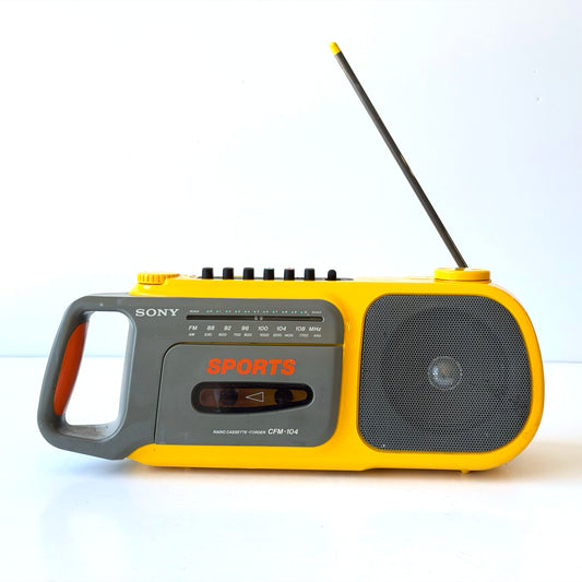 EL106 SONY SPORTS YELLOW PORTABLE CASSETTE PLAYER