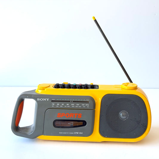 EL106 SONY SPORTS YELLOW PORTABLE CASSETTE PLAYER