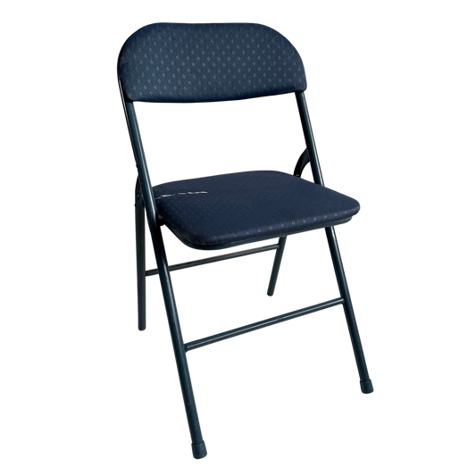 FC007 BLUE FABRIC AND METAL FOLDING CHAIR