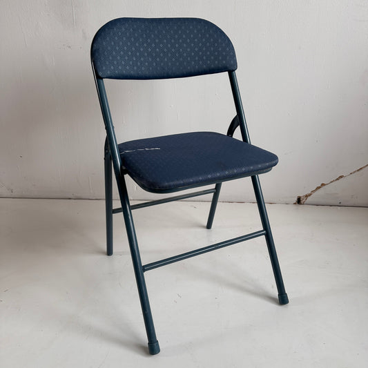 FC007 BLUE FABRIC AND METAL FOLDING CHAIR
