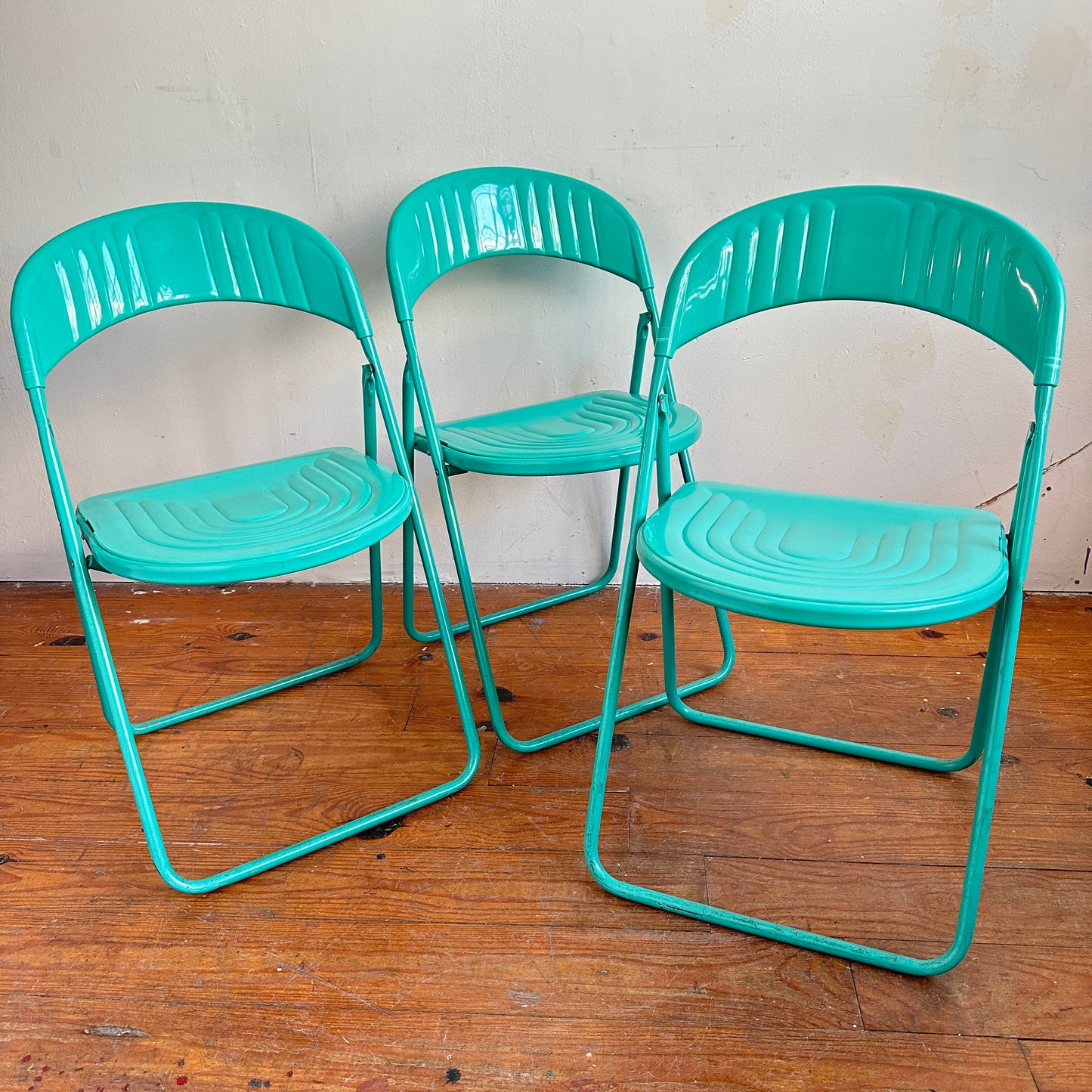 FC016 ITALIAN TEAL FOLDING CHAIRS