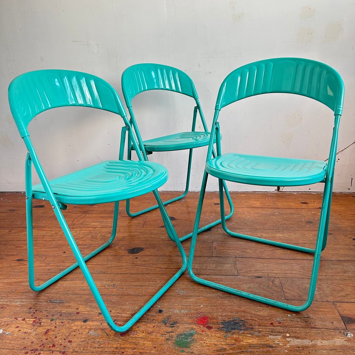 FC016 ITALIAN TEAL FOLDING CHAIRS