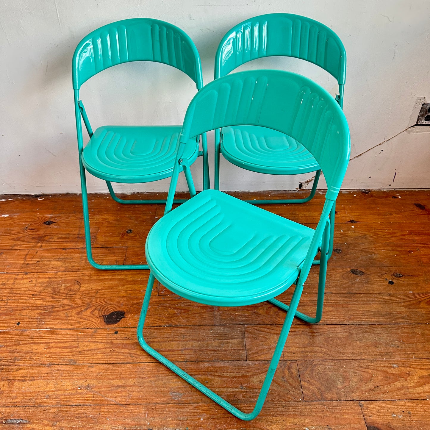 FC016 ITALIAN TEAL FOLDING CHAIRS