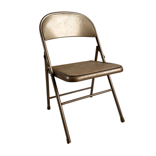 FC023 CHAMPAGNE VINYL FOLDING CHAIR