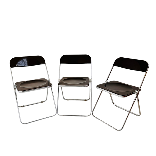 FC031 OPAQUE DARK BROWN PLIA CHAIRS