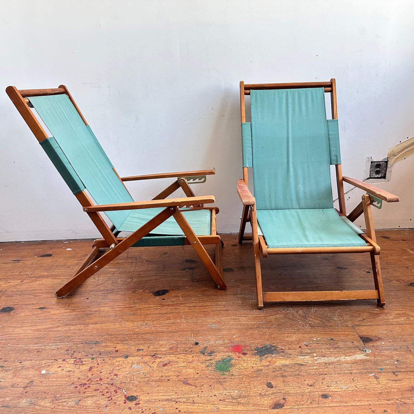 FC042 GREEN FADED SLING CHAIRS