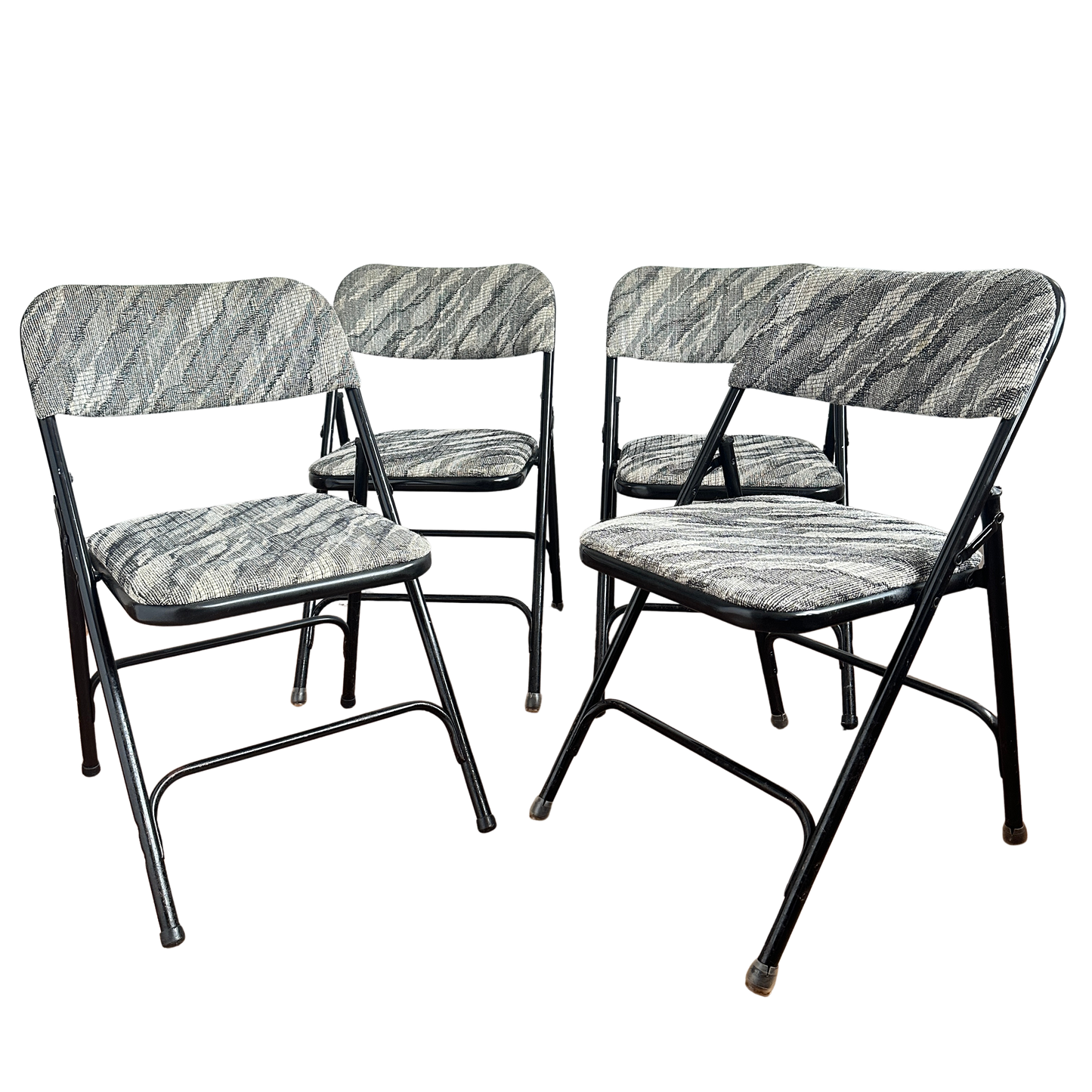 FC045 BLACK UPHOLSTERED FOLDING CHAIRS