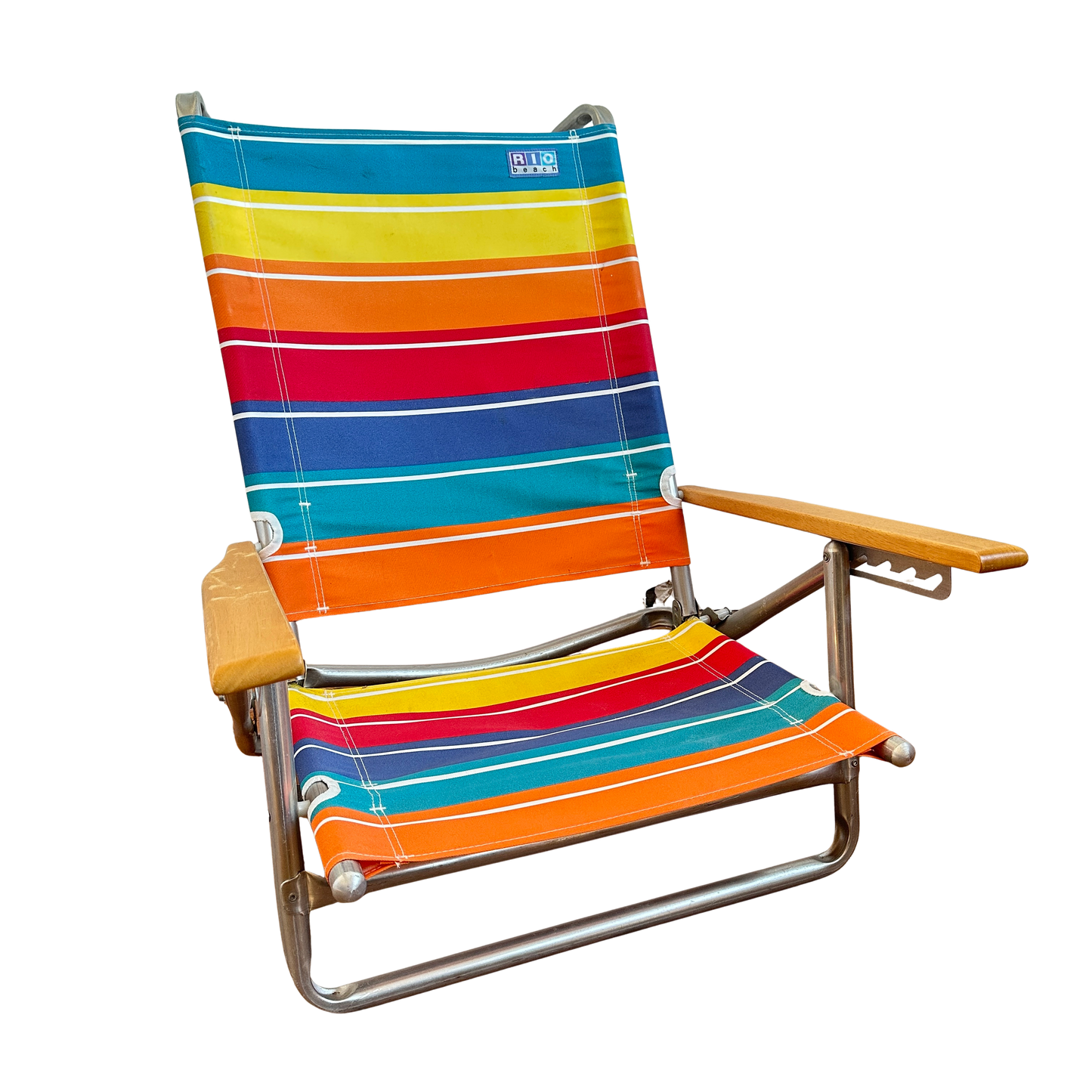 FC046 STRIPED FABRIC FOLDING BEACH CHAIR