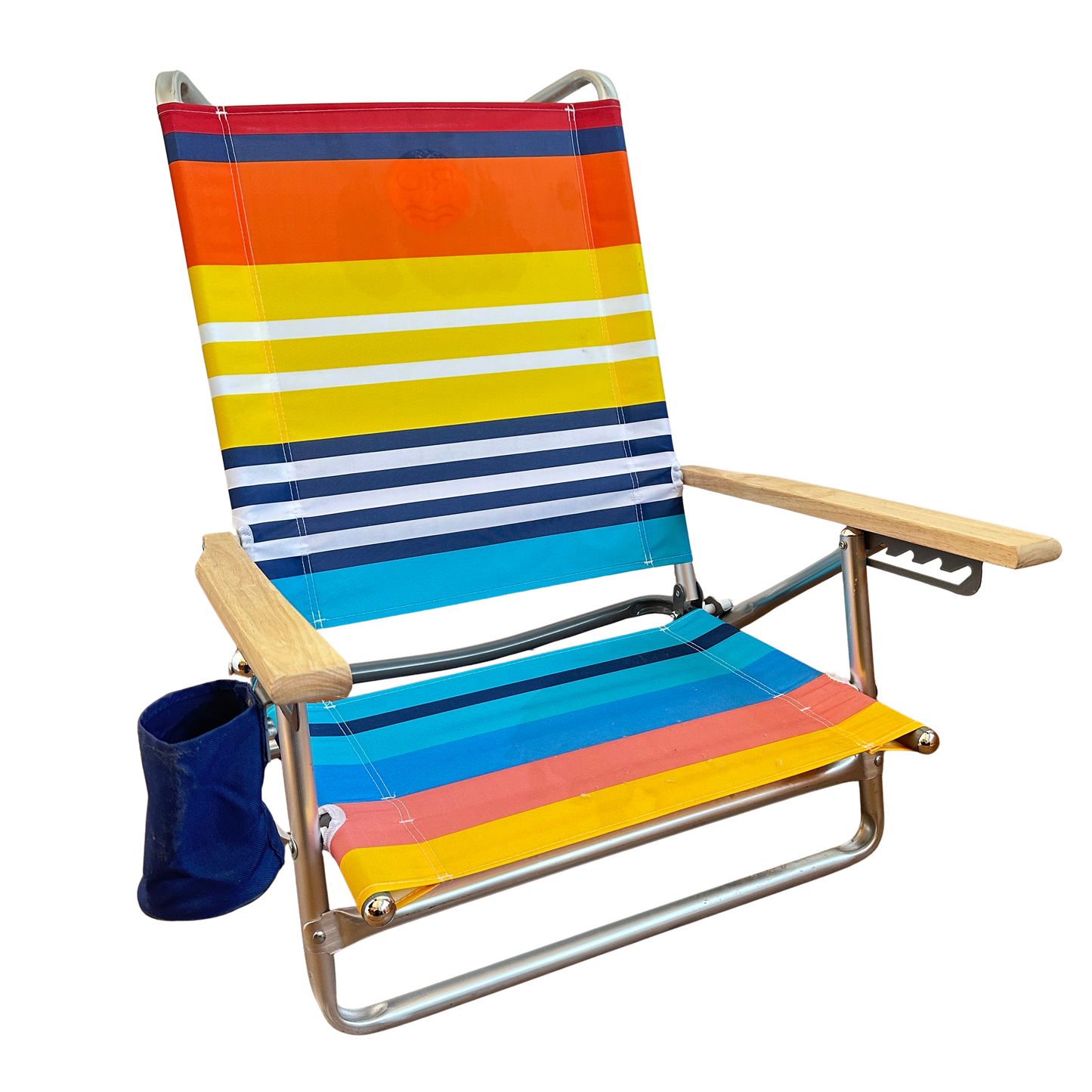 FC047 STRIPED FABRIC FOLDING BEACH CHAIR