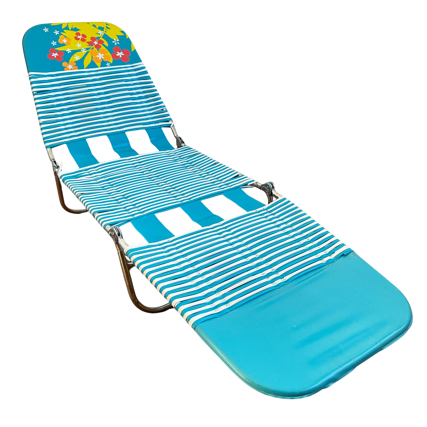 FC048 BLUE & WHITE STRIPED BEACH LOUNGER