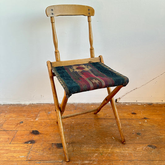 CH049 19TH CENTURY FOLDING CAMP CHAIR