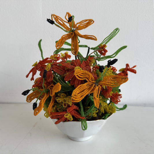 FF002 POTTED BEADED FLOWER ARRANGEMENT