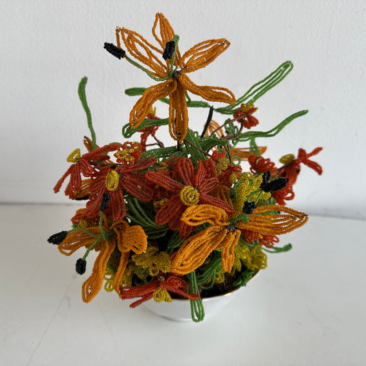 FF002 POTTED BEADED FLOWER ARRANGEMENT