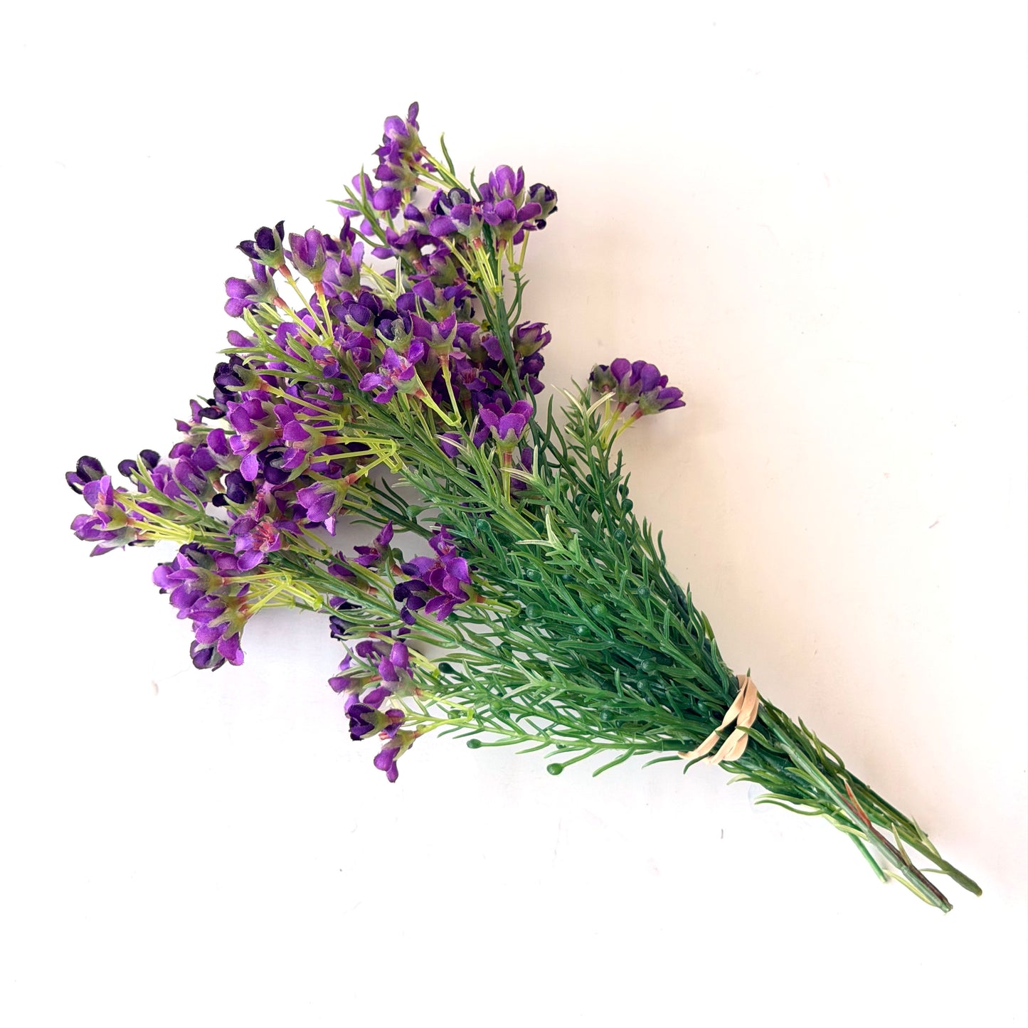 FF0025 SILK MINI ROYAL PURPLE WAX FLOWER SPRAY