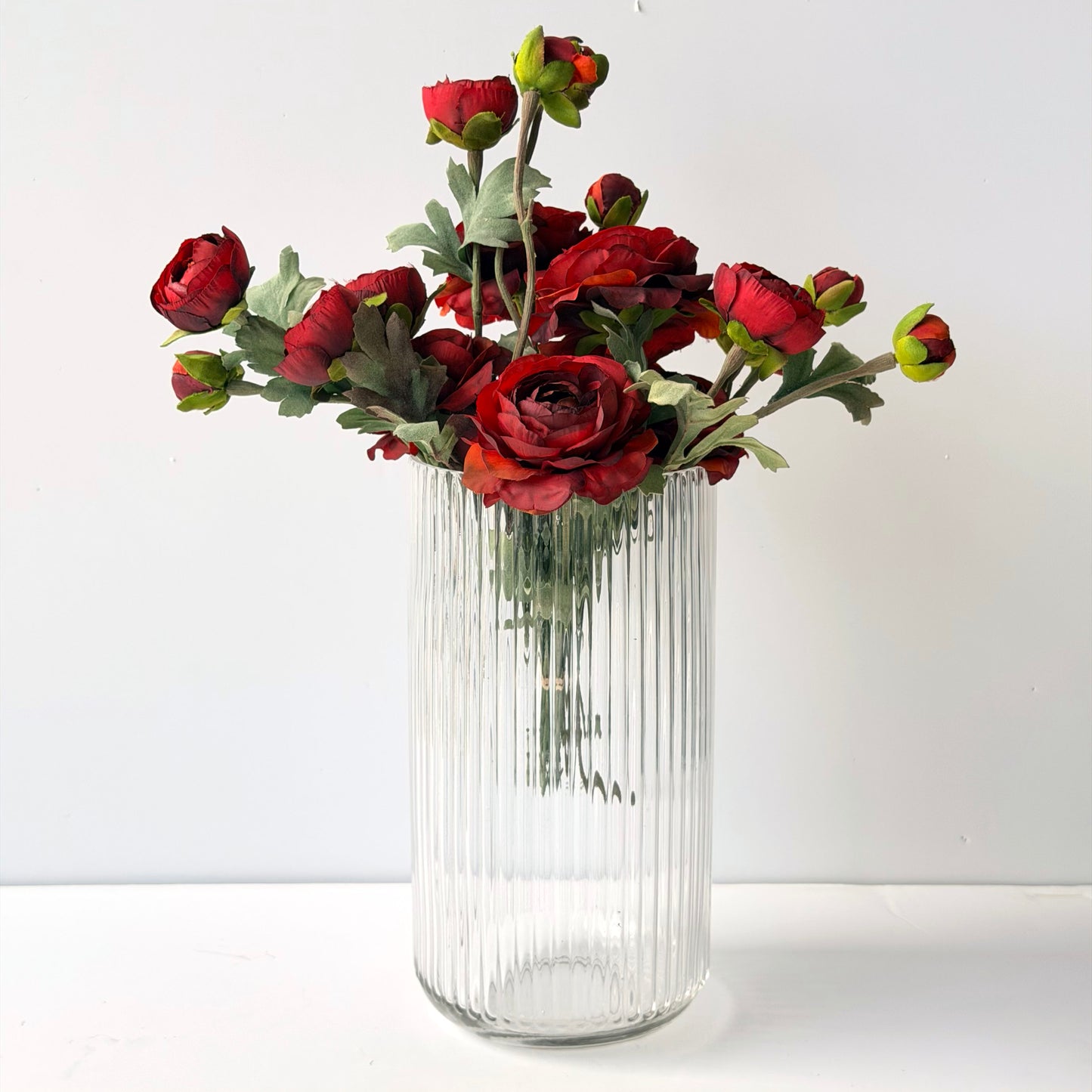FF0031 SILK RED RANUNCULUS SPRAY