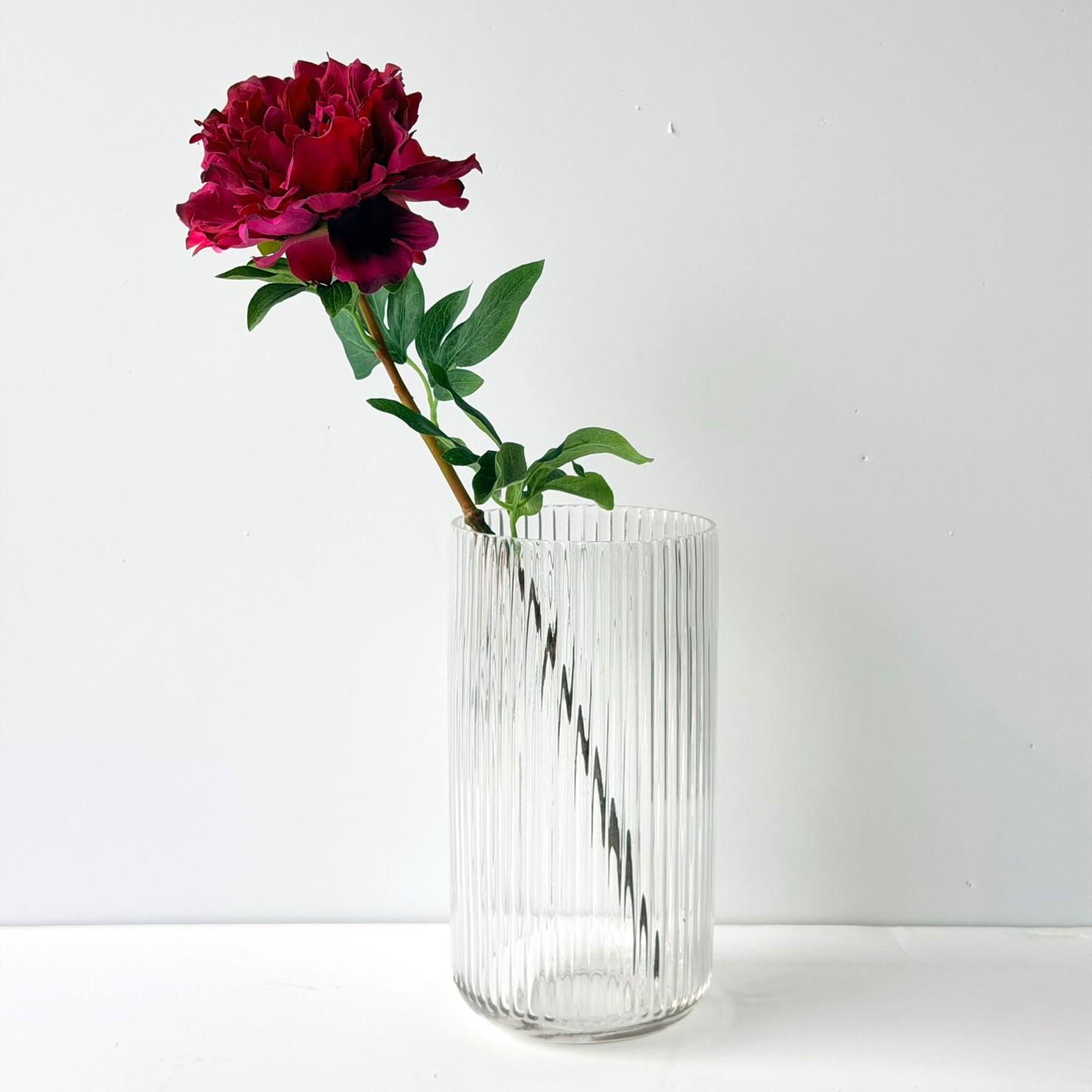 FF0032 SILK PINK PEONY STEM