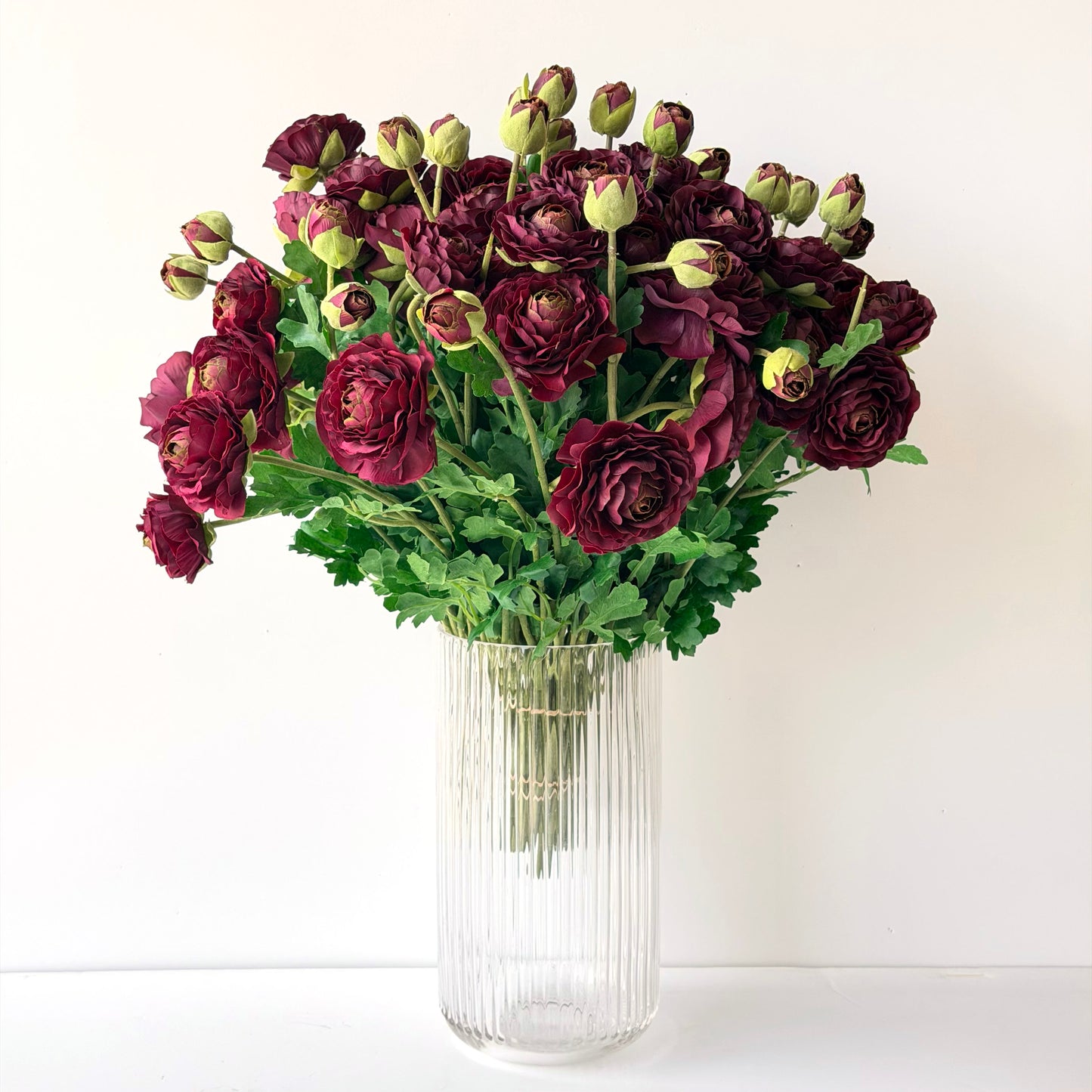 FF0038 SILK PURPLE RANUNCULUS BUSH
