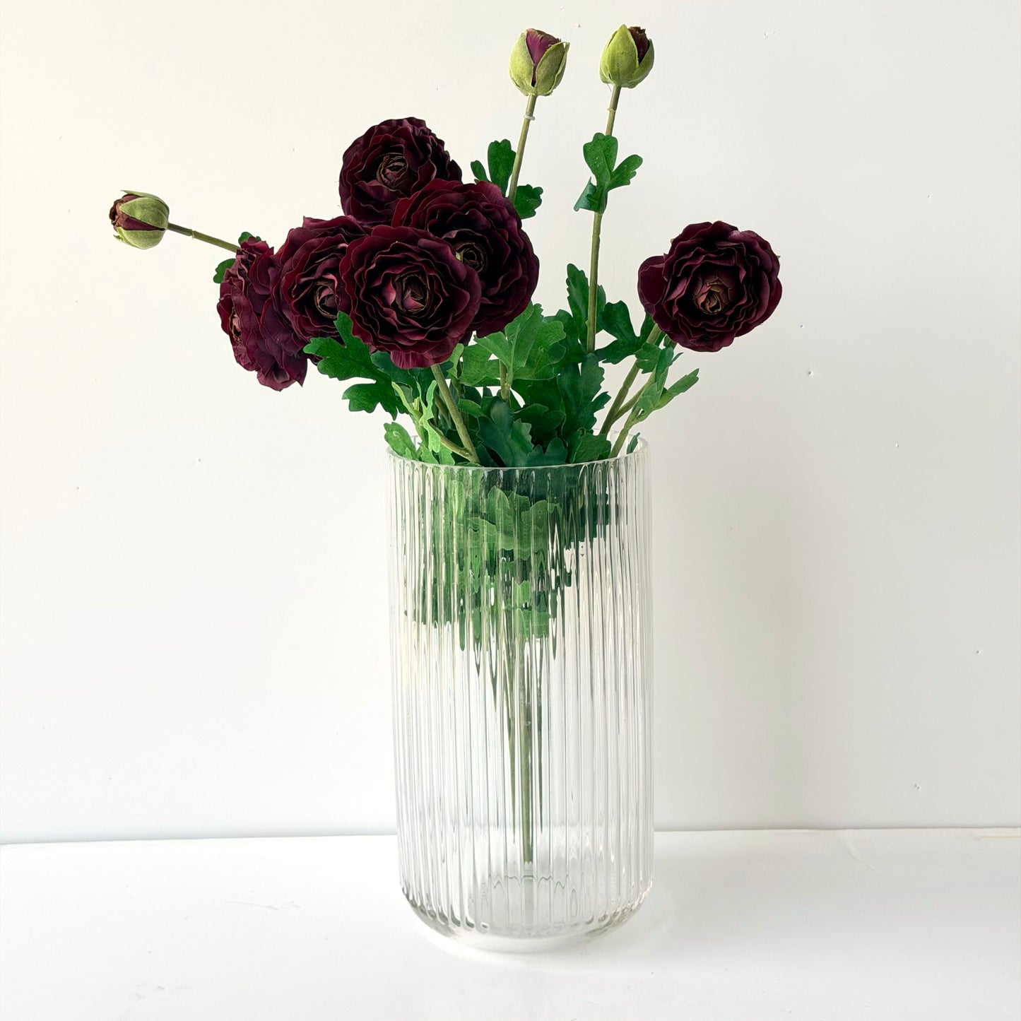 FF0038 SILK PURPLE RANUNCULUS BUSH