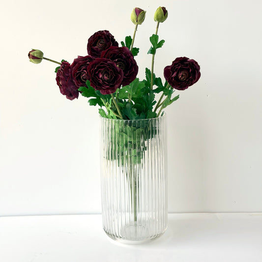 FF0038 SILK PURPLE RANUNCULUS BUSH