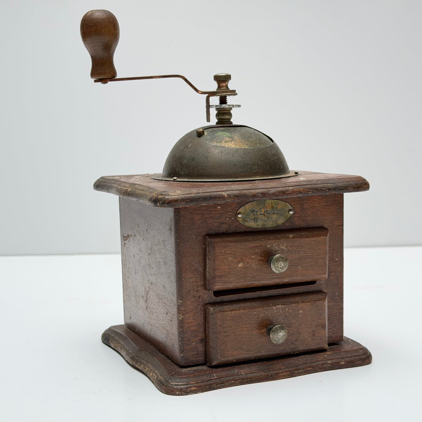 KT030 ANTIQUE WOODEN COFFEE GRINDER
