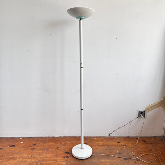 LI017 80'S WHITE TORCHIERE FLOOR LAMP