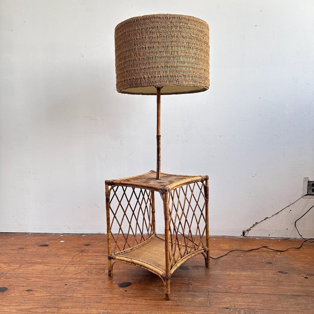 LI023 BAMBOO & RATTAN ORGANIC MODERN FLOOR LAMP