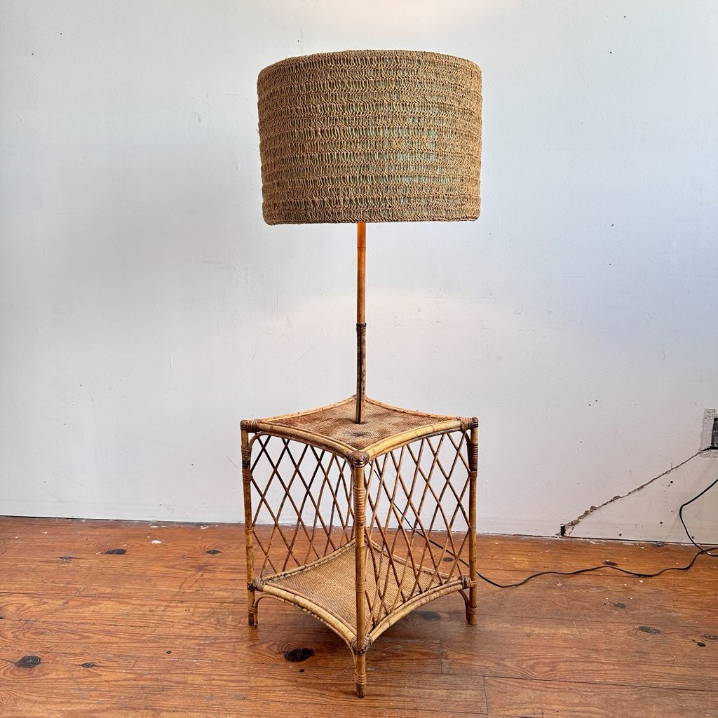 LI023 BAMBOO & RATTAN ORGANIC MODERN FLOOR LAMP