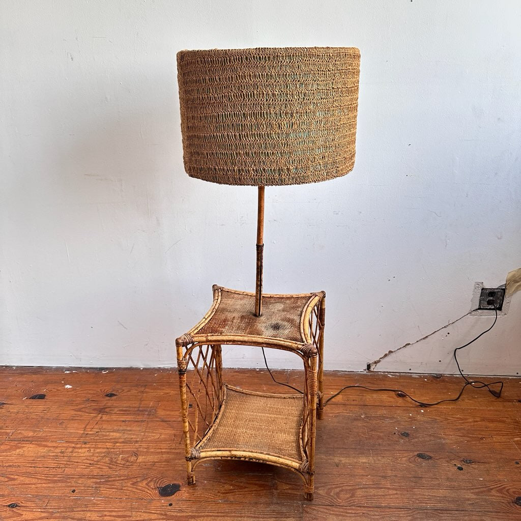 LI023 BAMBOO & RATTAN ORGANIC MODERN FLOOR LAMP