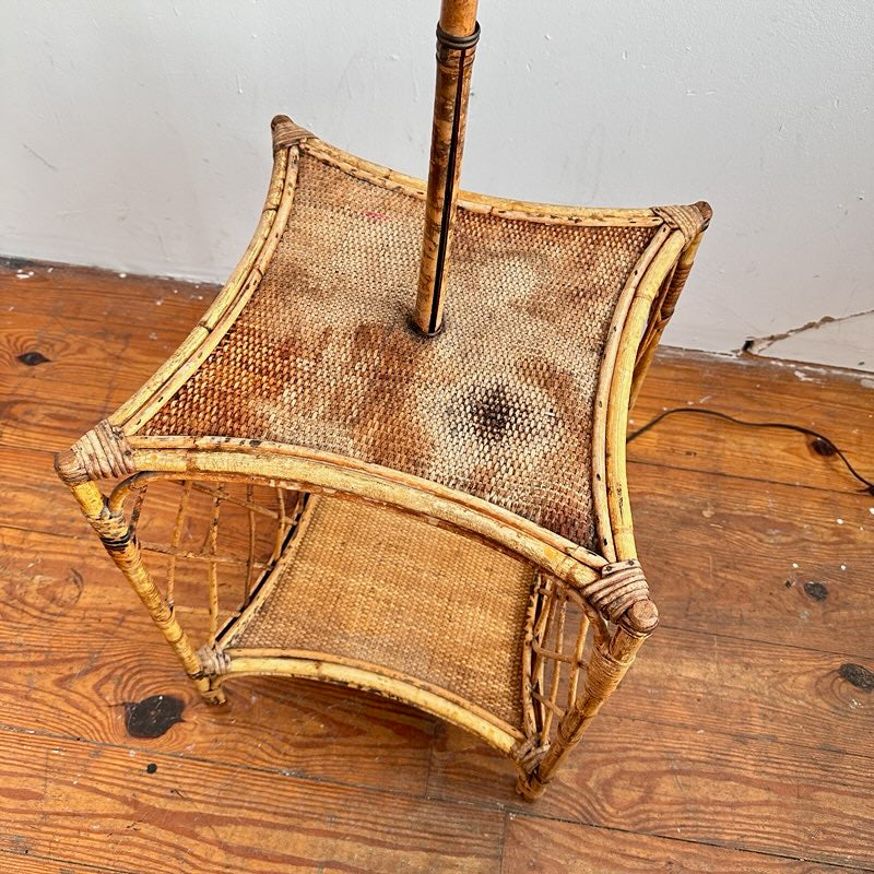 LI023 BAMBOO & RATTAN ORGANIC MODERN FLOOR LAMP