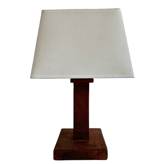 LI027 SIMPLE SHORT WOOD TABLE LAMP