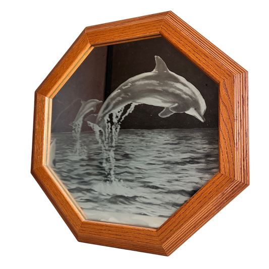 MR008 ETCHED DOLPHIN MIRROR
