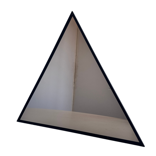 MR009 BLACK METAL FRAME TRIANGULAR MIRROR