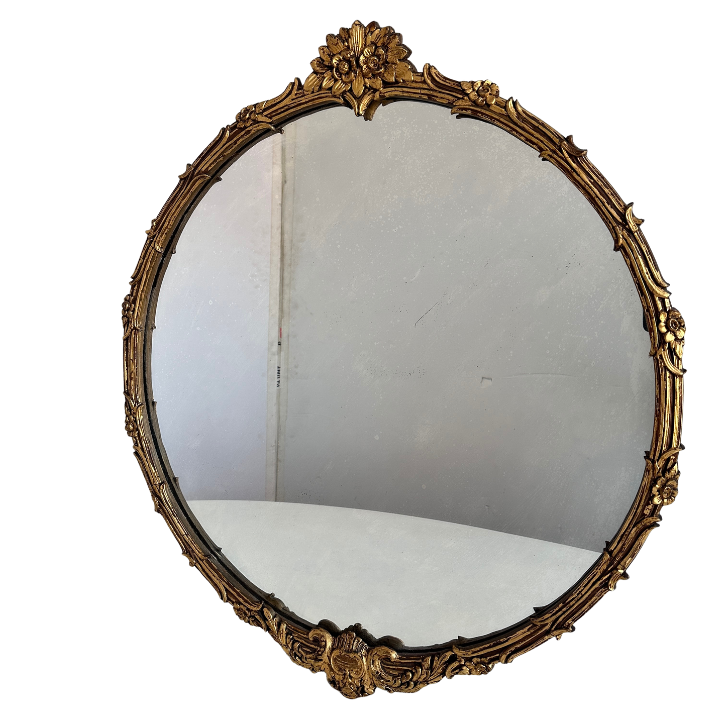 MR010 ORNATE ROUND GILT MIRROR