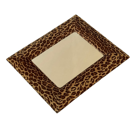 MR011 UPHOLSTERED LEOPARD PRINT MIRROR