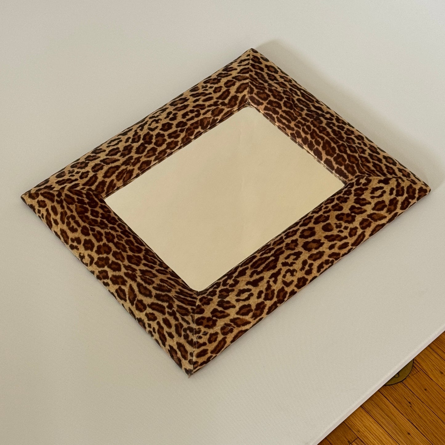 MR011 UPHOLSTERED LEOPARD PRINT MIRROR