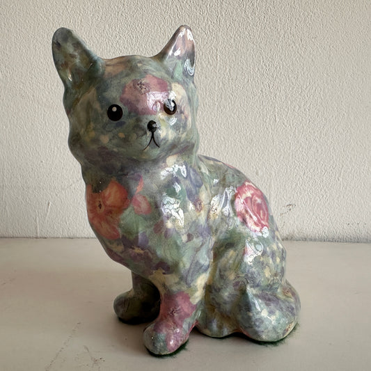 OB013 CERAMIC FLORAL KITTEN