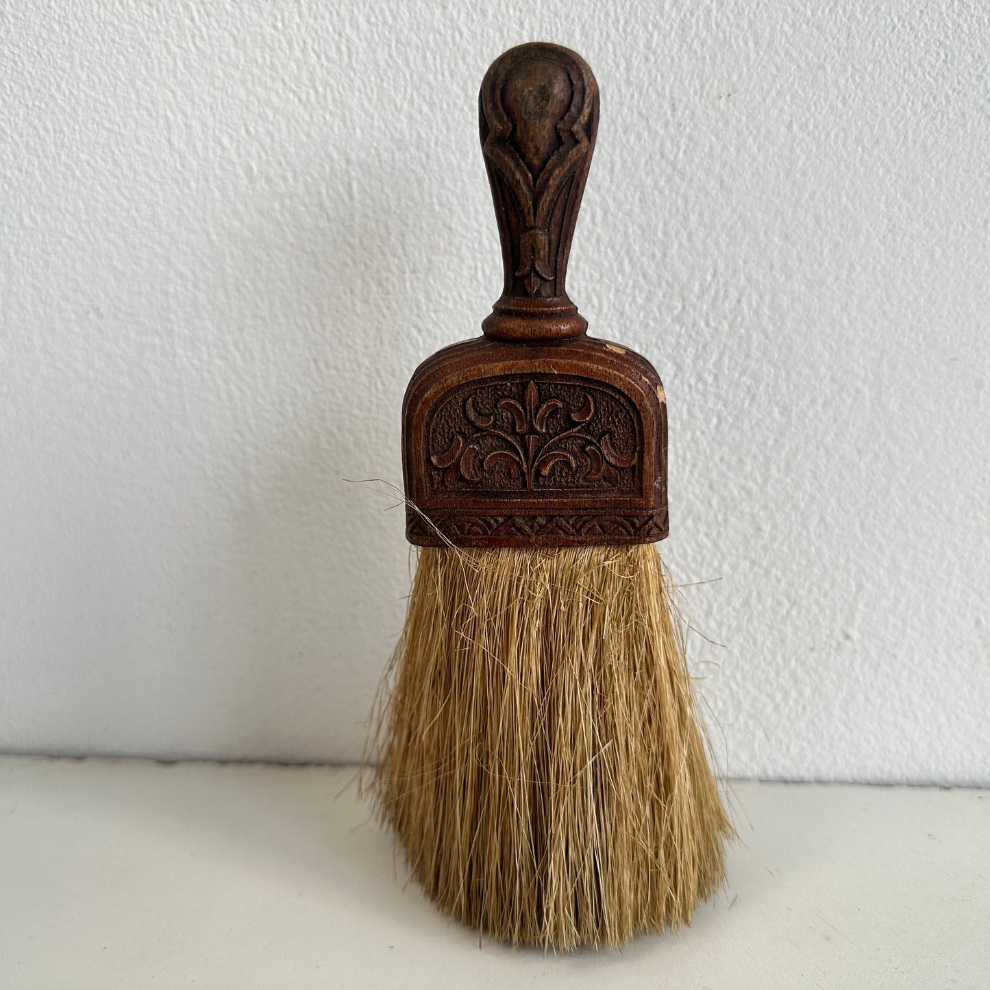 OB035 TWO SMALL ANTIQUE HAND BROOMS