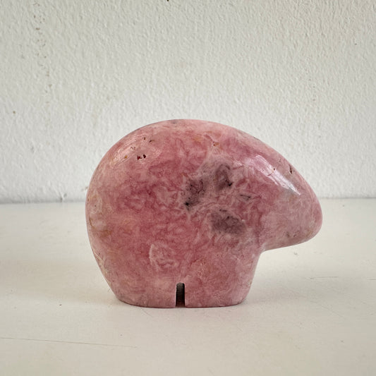 OB049 PINK STONE BEAR